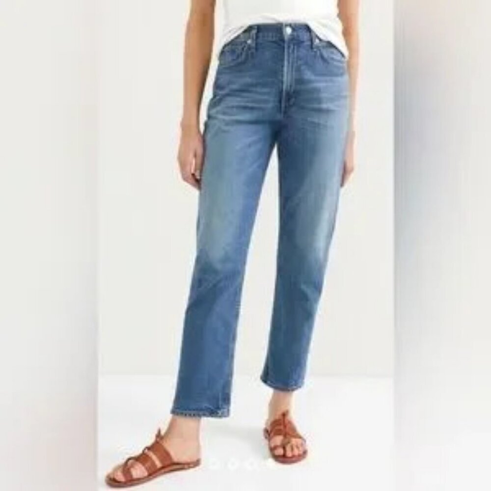 Citizens of Humanity - Marlee Relaxed Straight Leg Crop Jeans Medium Wash 29